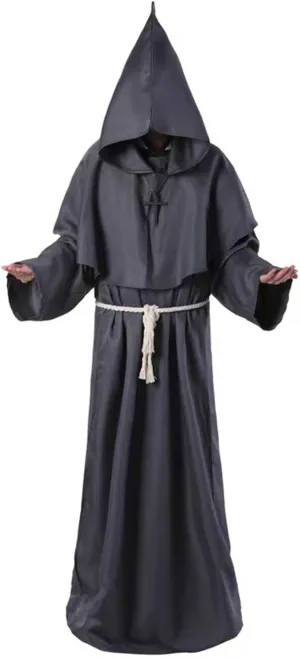 Friar Medieval Cloak Hooded Monk Renaissance Priest Robe Costume Cosplay Outfits Women Mens Halloween Costume Cape