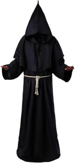 Friar Medieval Cloak Hooded Monk Renaissance Priest Robe Costume Cosplay Outfits Women Mens Halloween Costume Cape
