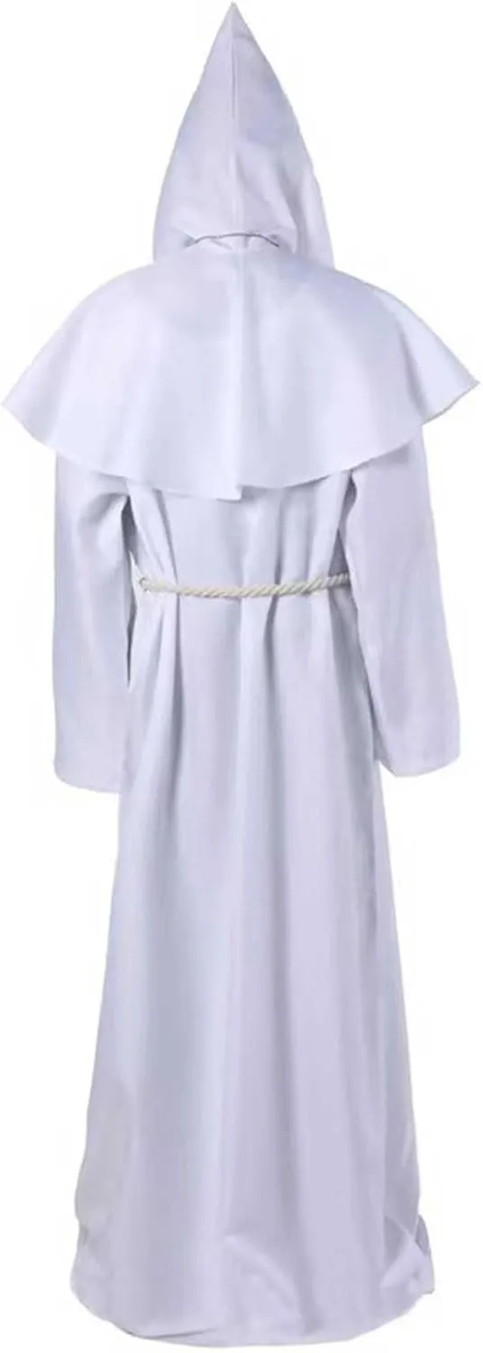 Friar Medieval Cloak Hooded Monk Renaissance Priest Robe Costume Cosplay Outfits Women Mens Halloween Costume Cape