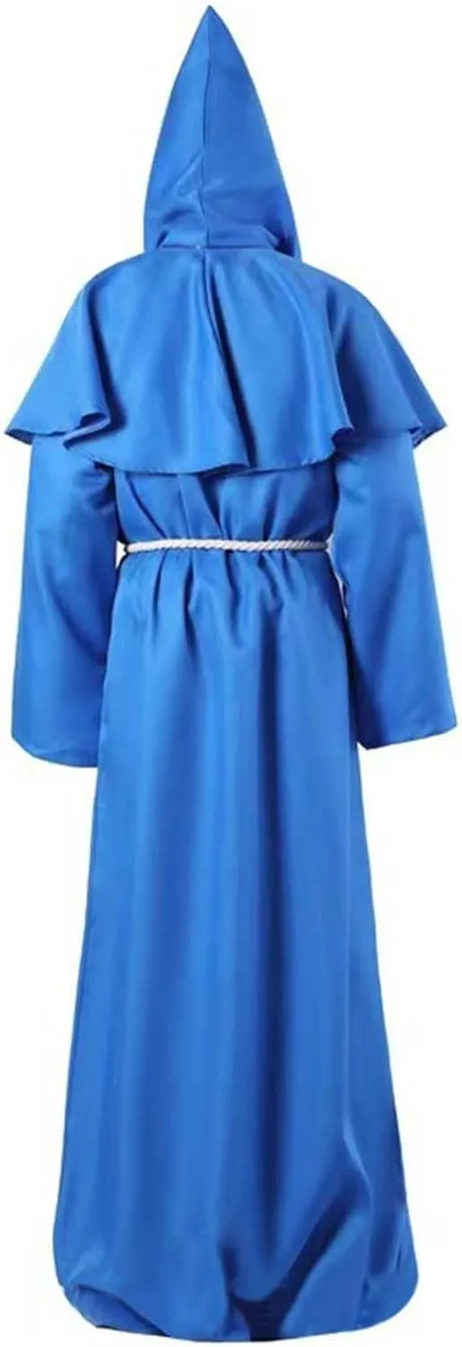 Friar Medieval Cloak Hooded Monk Renaissance Priest Robe Costume Cosplay Outfits Women Mens Halloween Costume Cape