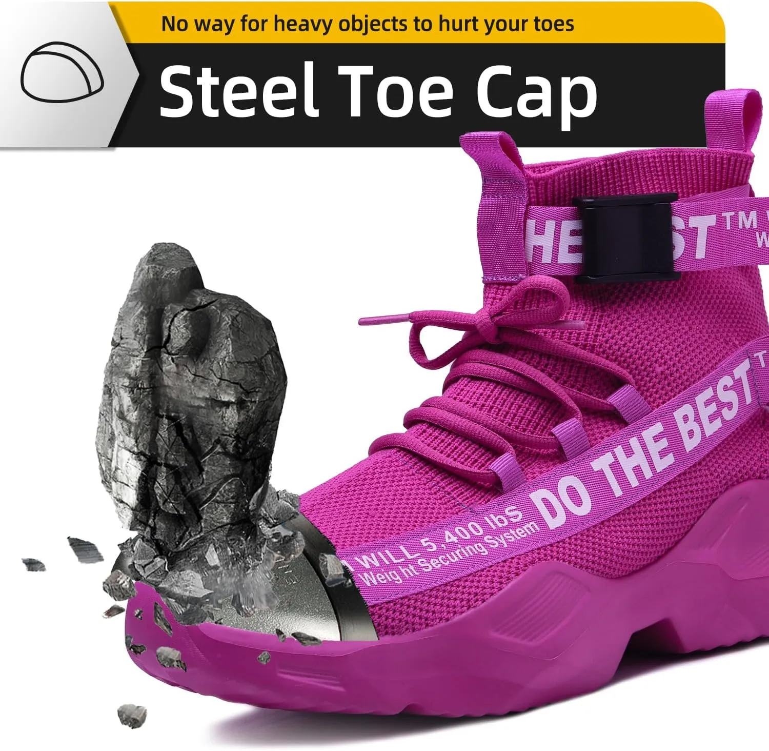 Furuian Steel Toe Shoes for Men Women Comfortable Lightweight Safety Snekaers Industrial Construction Work Shoes for Men