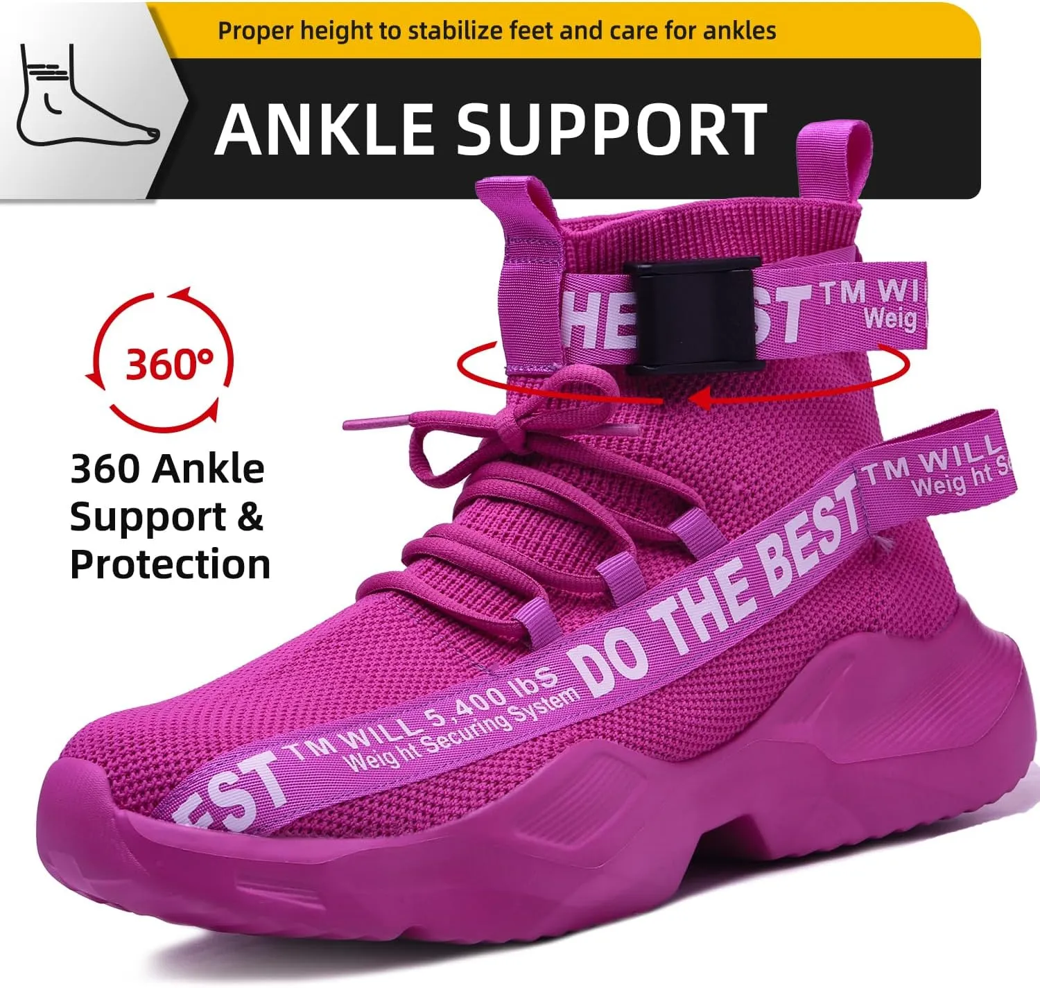 Furuian Steel Toe Shoes for Men Women Comfortable Lightweight Safety Snekaers Industrial Construction Work Shoes for Men