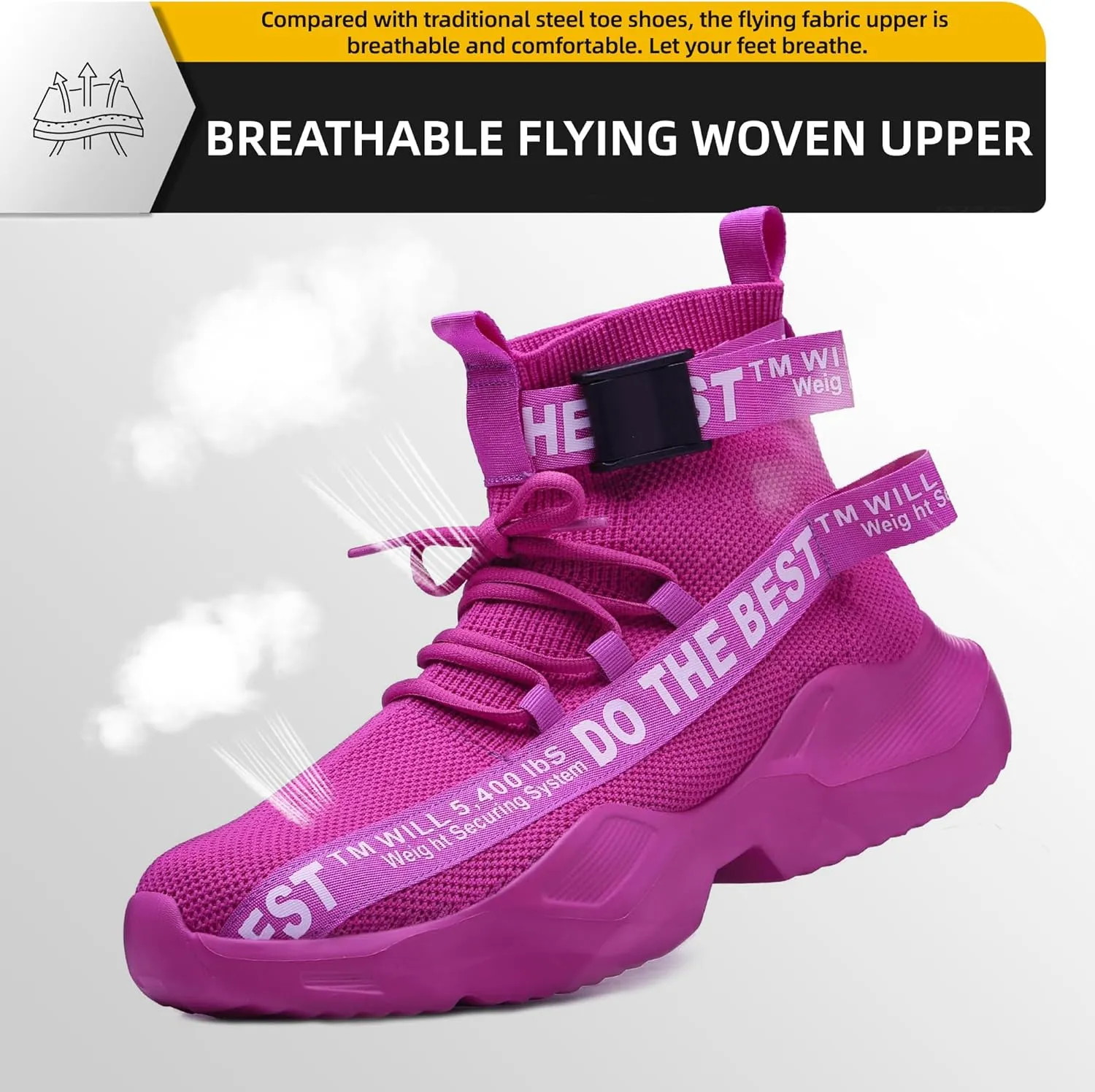 Furuian Steel Toe Shoes for Men Women Comfortable Lightweight Safety Snekaers Industrial Construction Work Shoes for Men