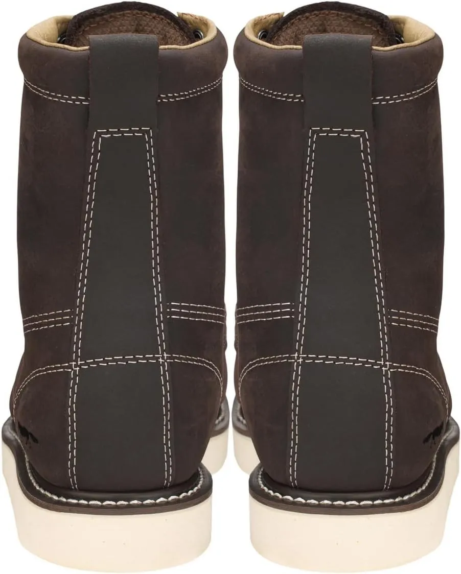 Golden Fox 8" Men's Moc Toe Wedge Comfortable Leather Work Boots, Goodyear Welt Construction, Industrial, Ironworker