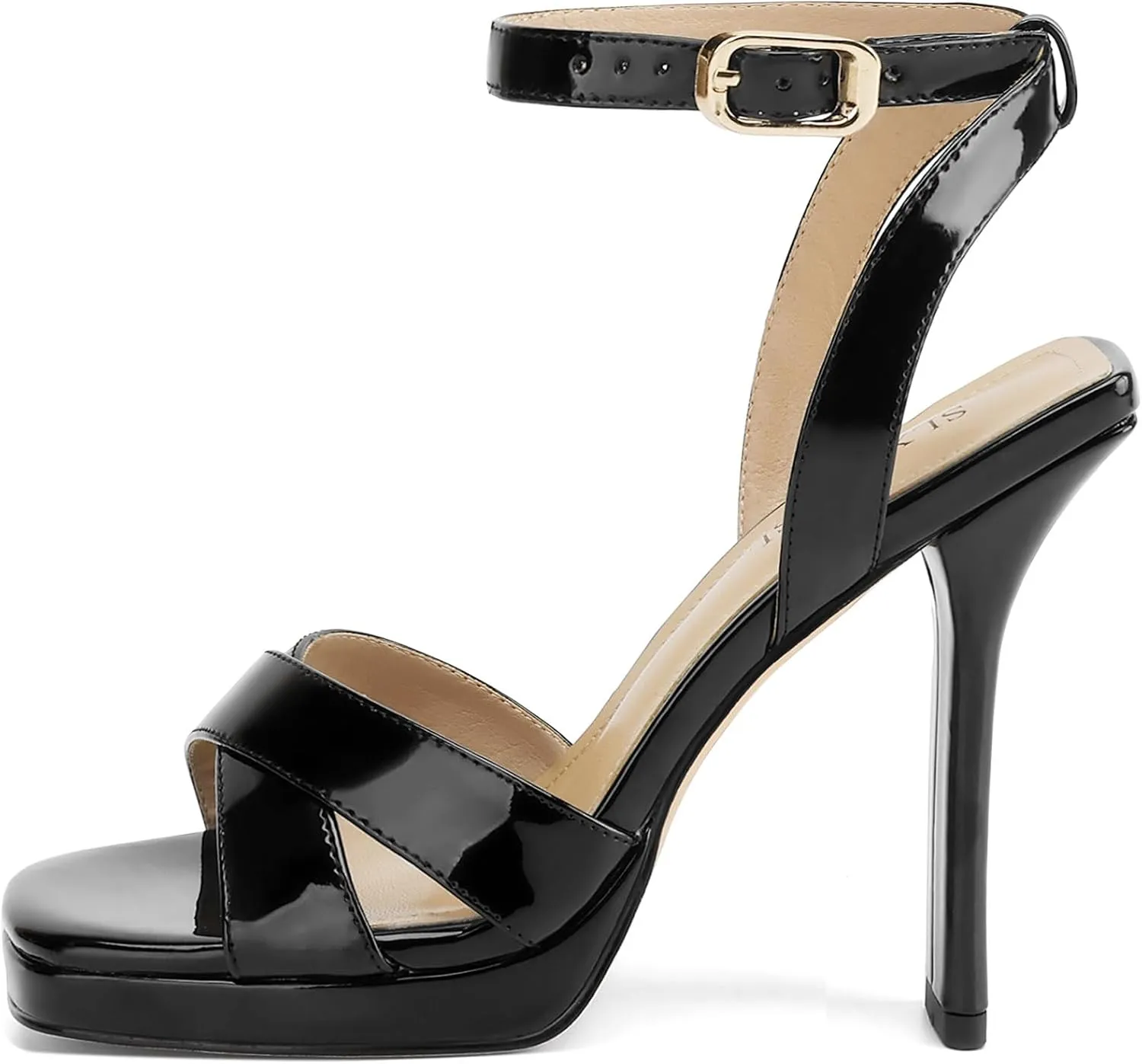 Heels for Women Platform Sandals Womens Chunky High Heels Open Toe Heeled Sandals Ankle Strap Womens Wedding Party Dress Shoes