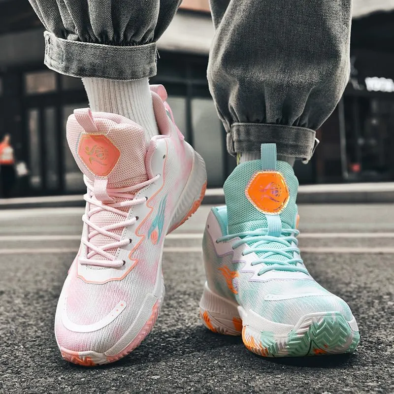 High Top Women Basketball Shoes Lightweight Fashion Outdoor Sports Shoes Unisex Sneakers Breathable Non Slip Basketball Shoes