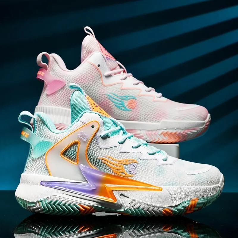 High Top Women Basketball Shoes Lightweight Fashion Outdoor Sports Shoes Unisex Sneakers Breathable Non Slip Basketball Shoes