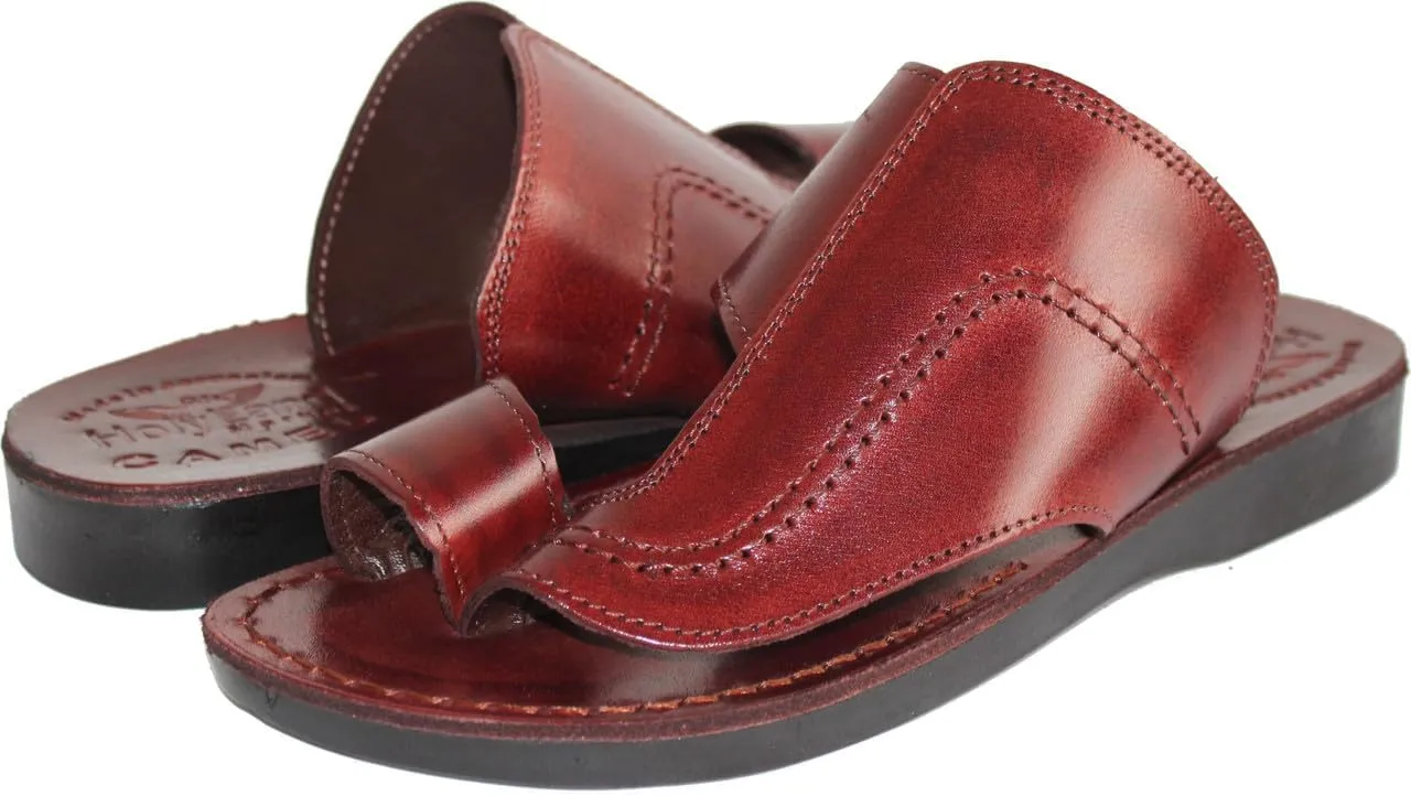 Holy Land Market Men/Women Biblical Jesus Leather Sandals/Slides From Jerusalem (Phillip Style I)