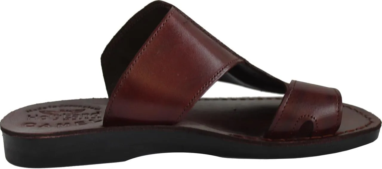 Holy Land Market Men/Women Biblical Jesus Leather Sandals/Slides From Jerusalem (Phillip Style I)