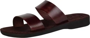 Holy Land Market Men/Women Biblical Jesus Leather/Suede Sandals/Slides From Jerusalem (Style I)