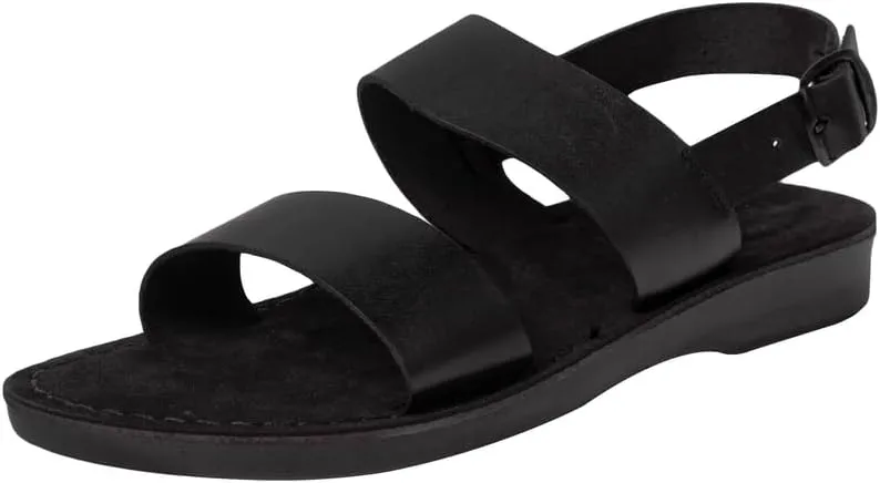 Holy Land Market Unisex Adults/Children Genuine Leather Biblical Sandals/Flip Flops/Slides/Slippers (Jesus - Yashua) Suede II