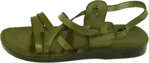 Holy Land Market Unisex Biblical Leather Sandals - Jesus - Yashua Style II - Colored