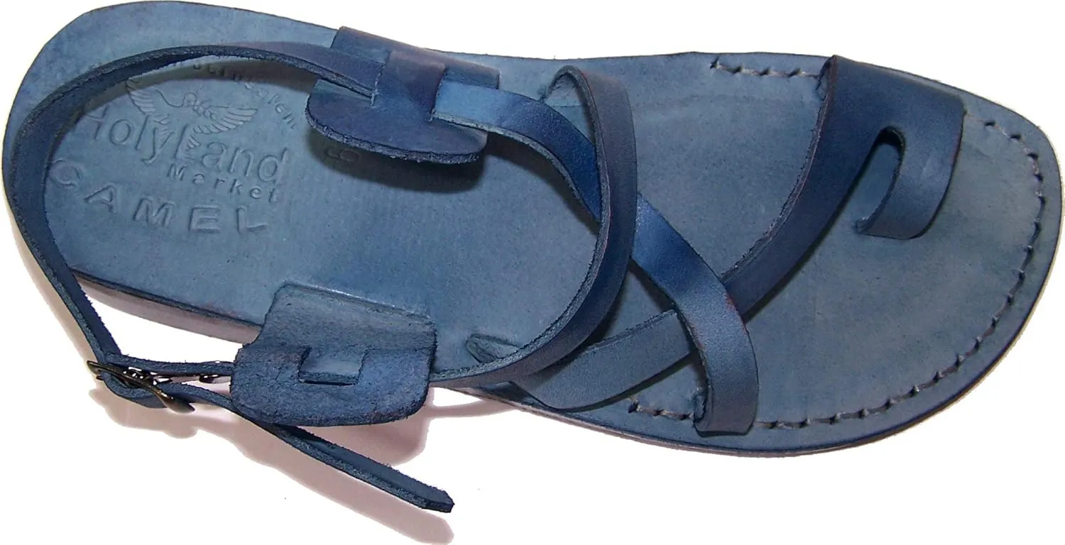 Holy Land Market Unisex Leather Biblical Sandals (Jesus - Yashua) Jesus - Colored