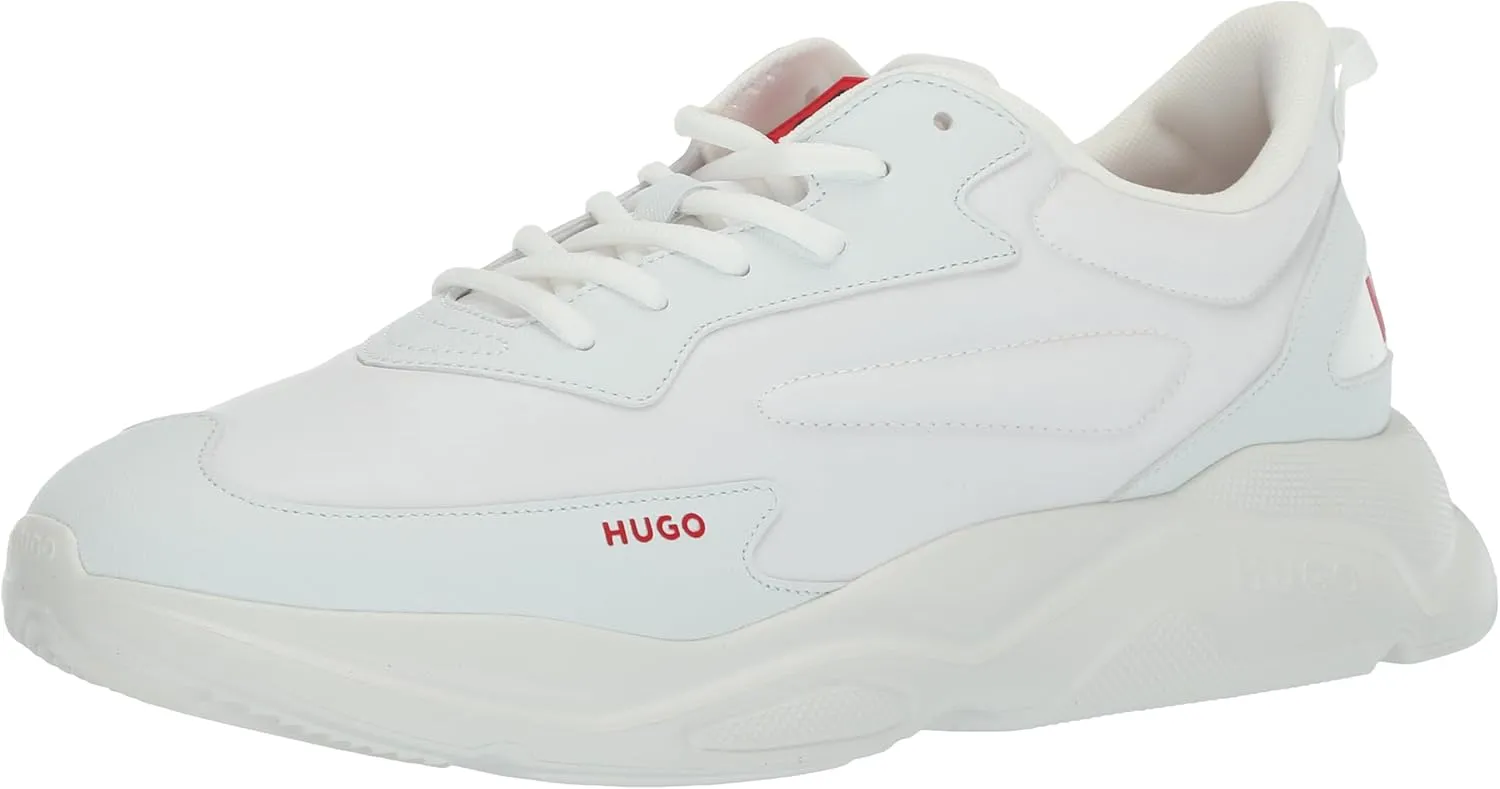 HUGO Men's Running Style Sneakers with Thick Rubber Sole