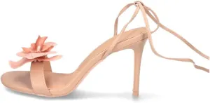 iadore Women's Round Toe Stiletto Heel Flower Sandals Laces Strappy Open Toe High Heeled Sandals Fashion Party Wedding Heels for Women