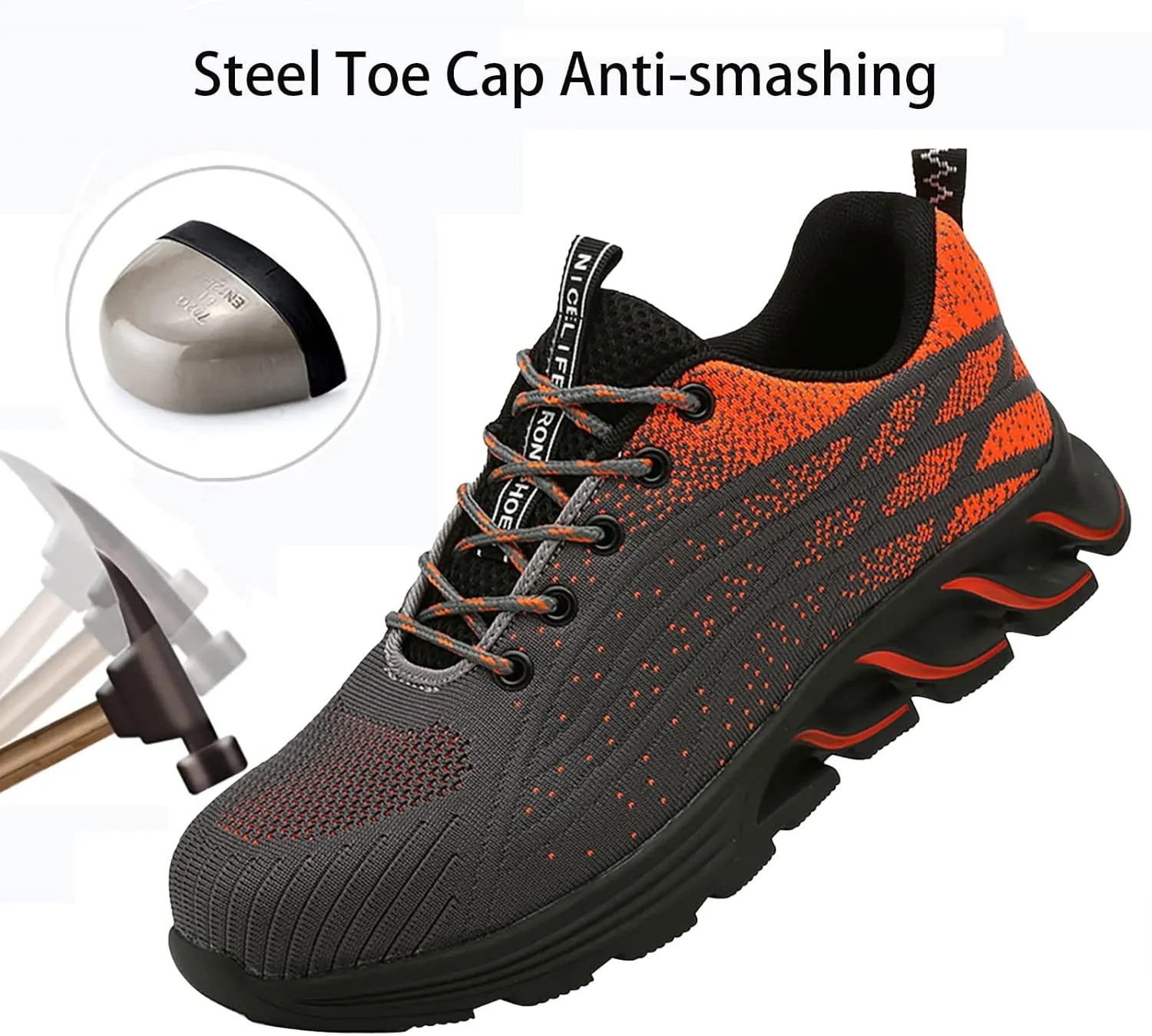 Indestructible Shoes for Women,for Industrial & Construction Site, Drivers, Factories, Kitchens, Gas Stations,