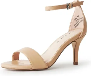 J. Adams Dove Ankle Strap Womens Stiletto For Women Sexy - Open Toe Strappy Heels, Wedding Shoes For Bride, Summer Heels and Bridal Shoes