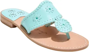 Jack Rogers Jacks Flat Sandals - Leather Turquoise 9 M