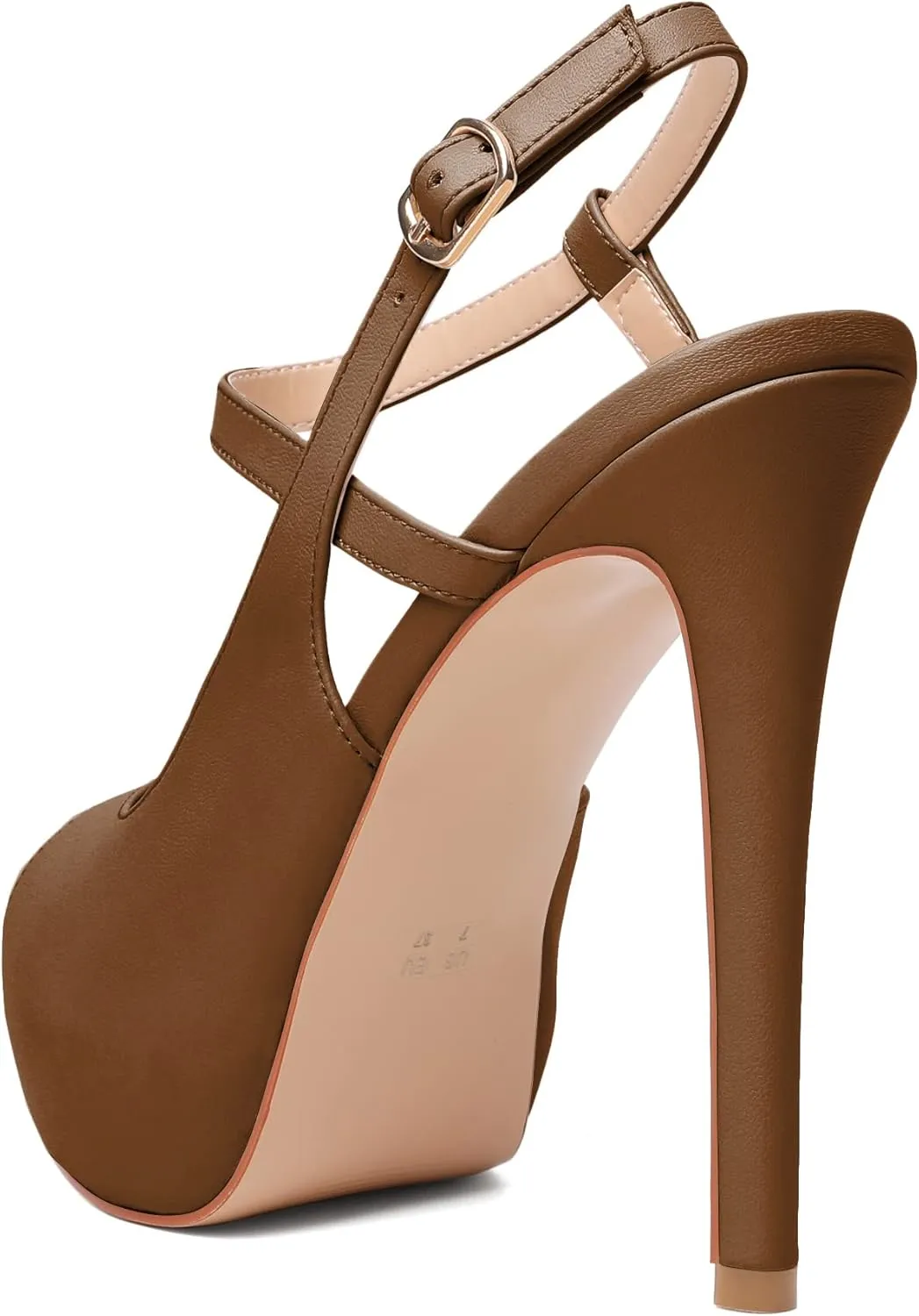 Joseywade Women Slingback Peep Toe Platform Pumps High Heel Sandals 5" Stiletto Heel Party Dress Shoes