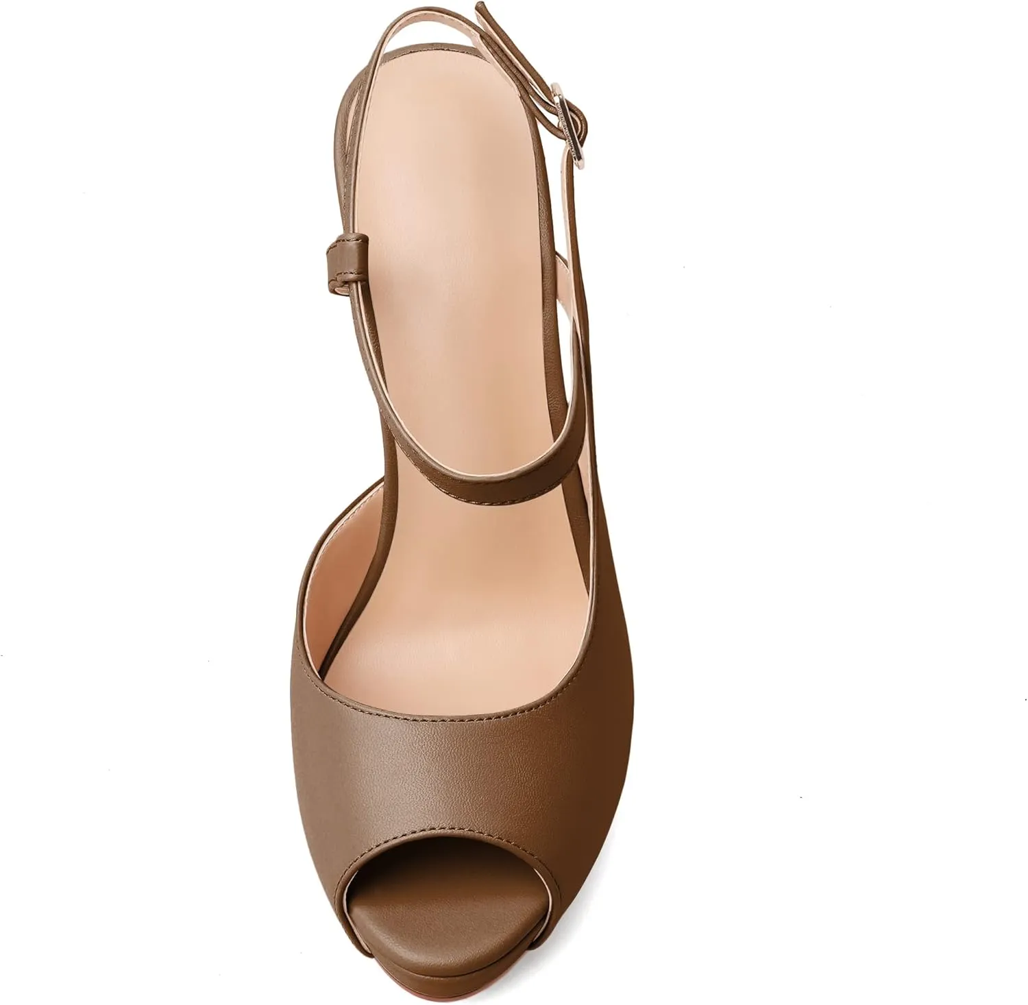 Joseywade Women Slingback Peep Toe Platform Pumps High Heel Sandals 5" Stiletto Heel Party Dress Shoes
