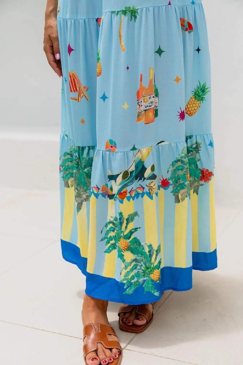 Juakoso Women Spaghetti Strap Maxi Dress Summer Sleeveless Flowy Long Dress Y2k Floral Print Vacation Beach Sundress