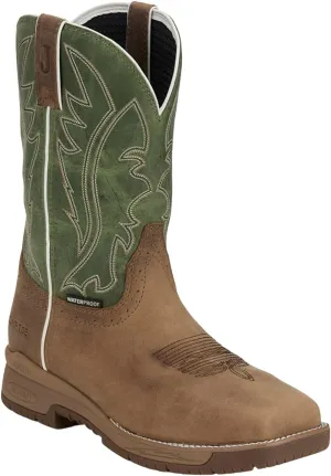 Justin NiTread 11” Composite Toe Boots for Men - Commander Collection - Square Toe Full-Grain Leather Men’s Work Boots with Comfort Footbed and Oil & Slip-Resistant Outsole
