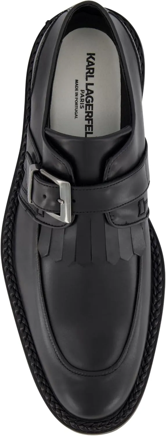 Karl Lagerfeld Paris Men's Single Monk Fringe Moctoe Sneaker
