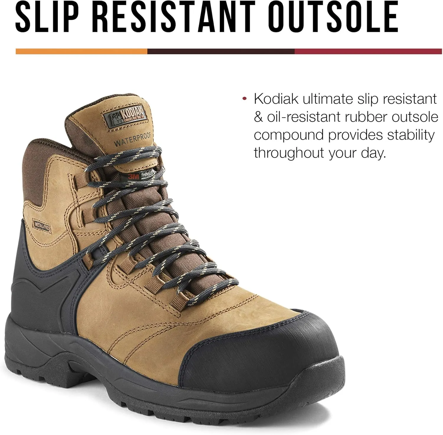 Kodiak Men's 6" Journey Composite Toe Waterproof Industrial Boot