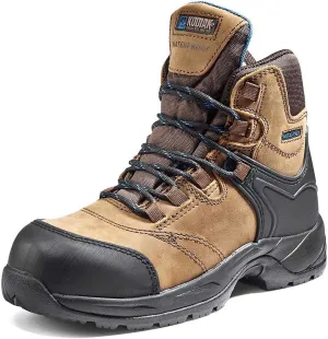 Kodiak Women's 6 Inch Journey Composite Toe Waterproof Industrial Boot, Medium Brown, 9.5