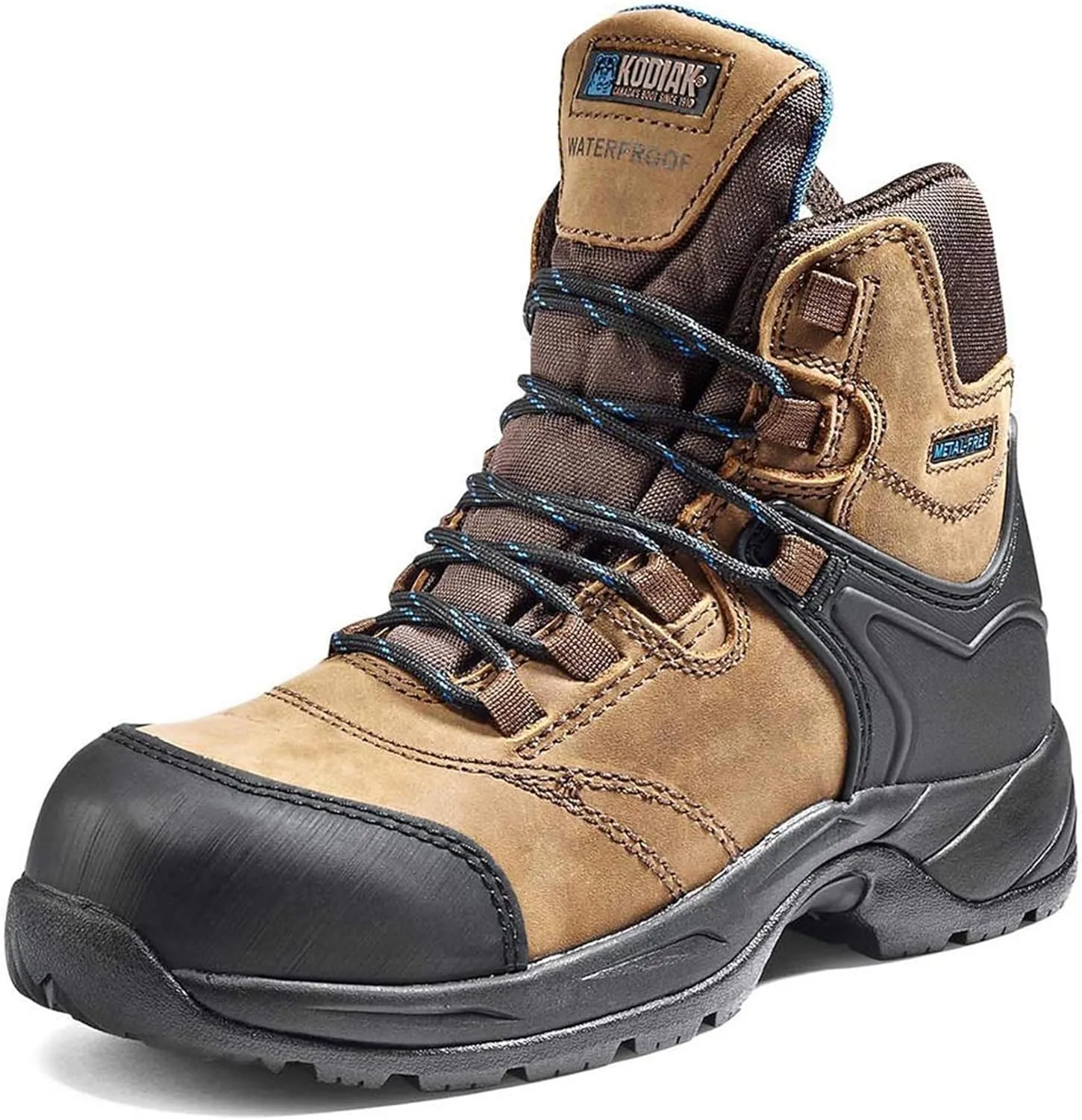 Kodiak Women's 6 Inch Journey Composite Toe Waterproof Industrial Boot, Medium Brown, 9.5