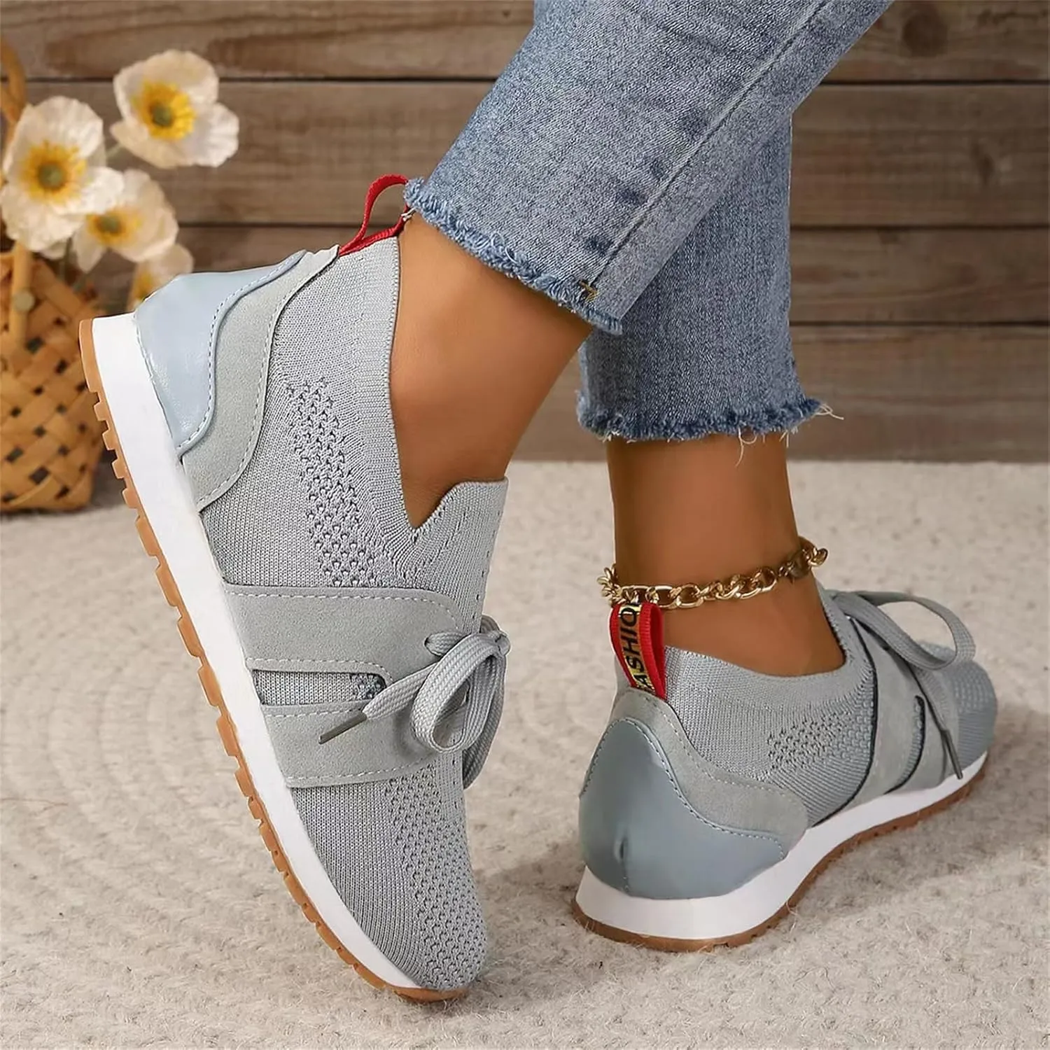 Ladmiple Running Shoes For Women Walking Shoes Lightweight Jogging Sneakers Classic Casual Slip On Athletic Gym Tennis Shoes
