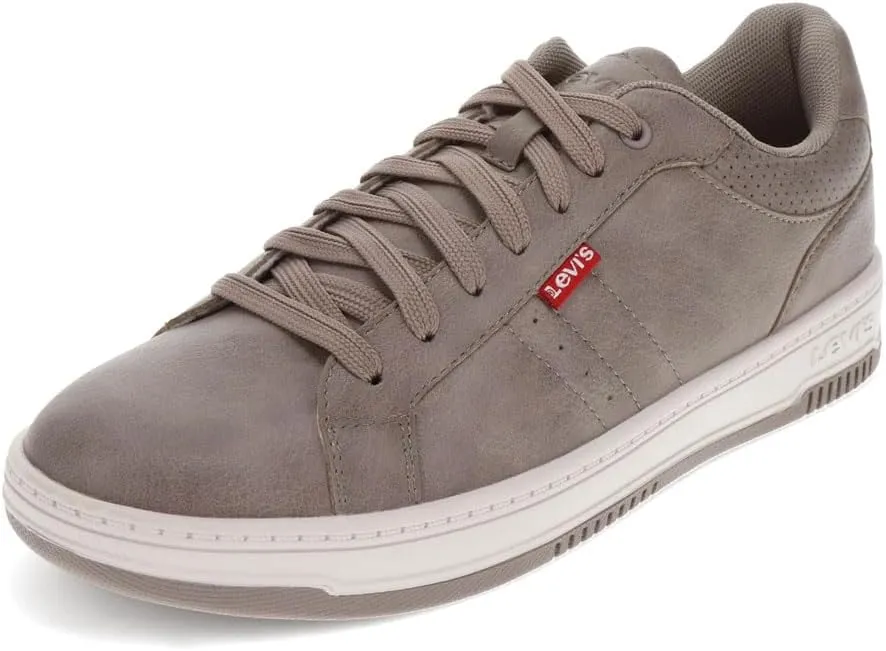 Levi's Mens Carson Synthetic Leather Casual Lace Up Sneaker Shoe, Grey, 12 M