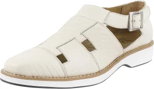 LIBERTYZENO Mens Fisherman Closed Toe Sandals Crocodile Print Genuine Leather Buckle Closure Casual Dress Shoes
