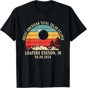 Loafers Station, IN Indiana Total Solar Eclipse 2024 T-Shirt