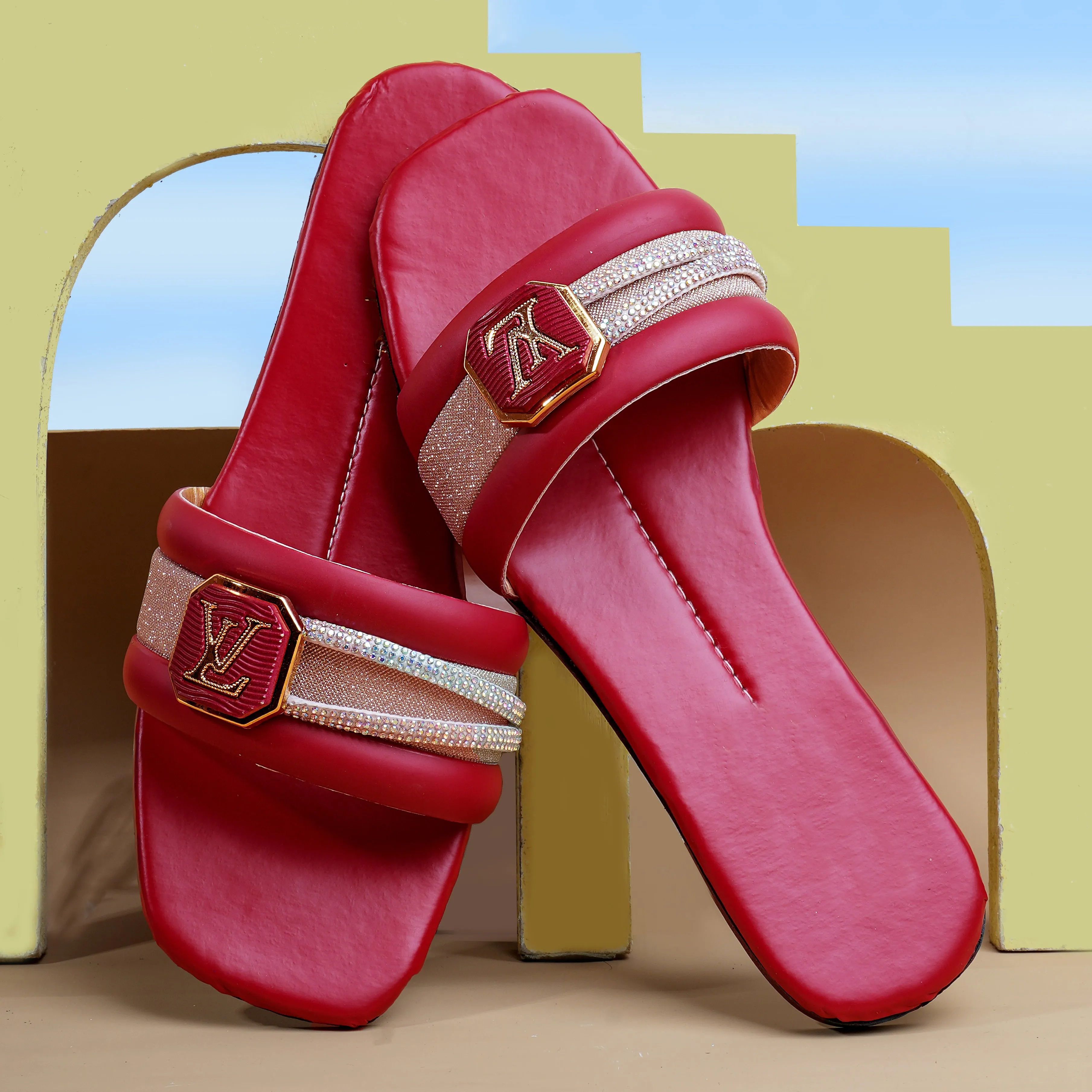 LV Luxe Shine Flat - Red