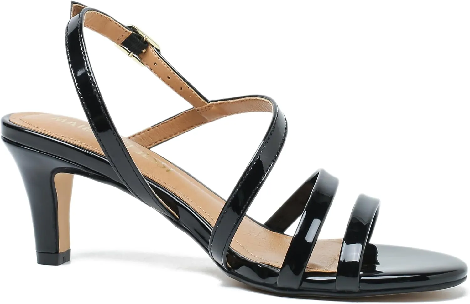 MAIERNISI JESSI Unisex Men's Women's Strappy Dress Sandals Kitten Heel Slingback Heels