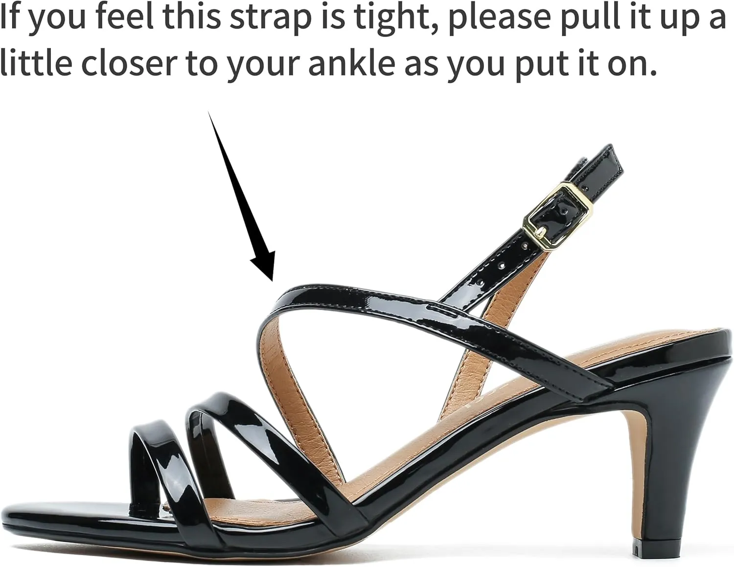 MAIERNISI JESSI Unisex Men's Women's Strappy Dress Sandals Kitten Heel Slingback Heels