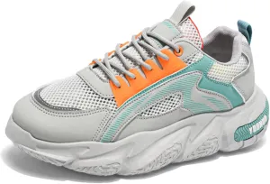 Men 's Fashion Breathable Mesh Chunky Platform Sneakers Casual Soft Thick Dad Shoes Retro Running Walking Shoes