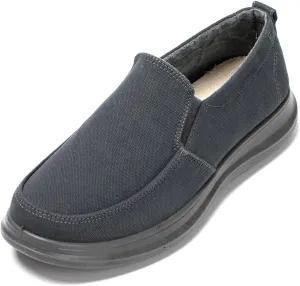 Men-Slip on Walking Loafers Casual Shoes-Wide Width Comfortable-Washed Demin Shoes -Breathable Memory Foam Midsole-Indoor & Outdoor Lightweight Design