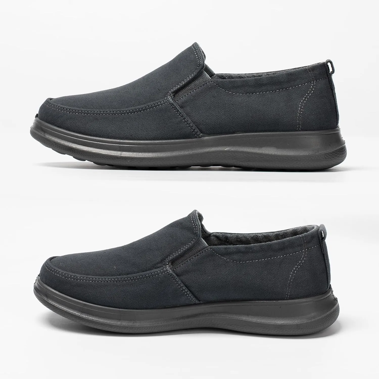 Men-Slip on Walking Loafers Casual Shoes-Wide Width Comfortable-Washed Demin Shoes -Breathable Memory Foam Midsole-Indoor & Outdoor Lightweight Design