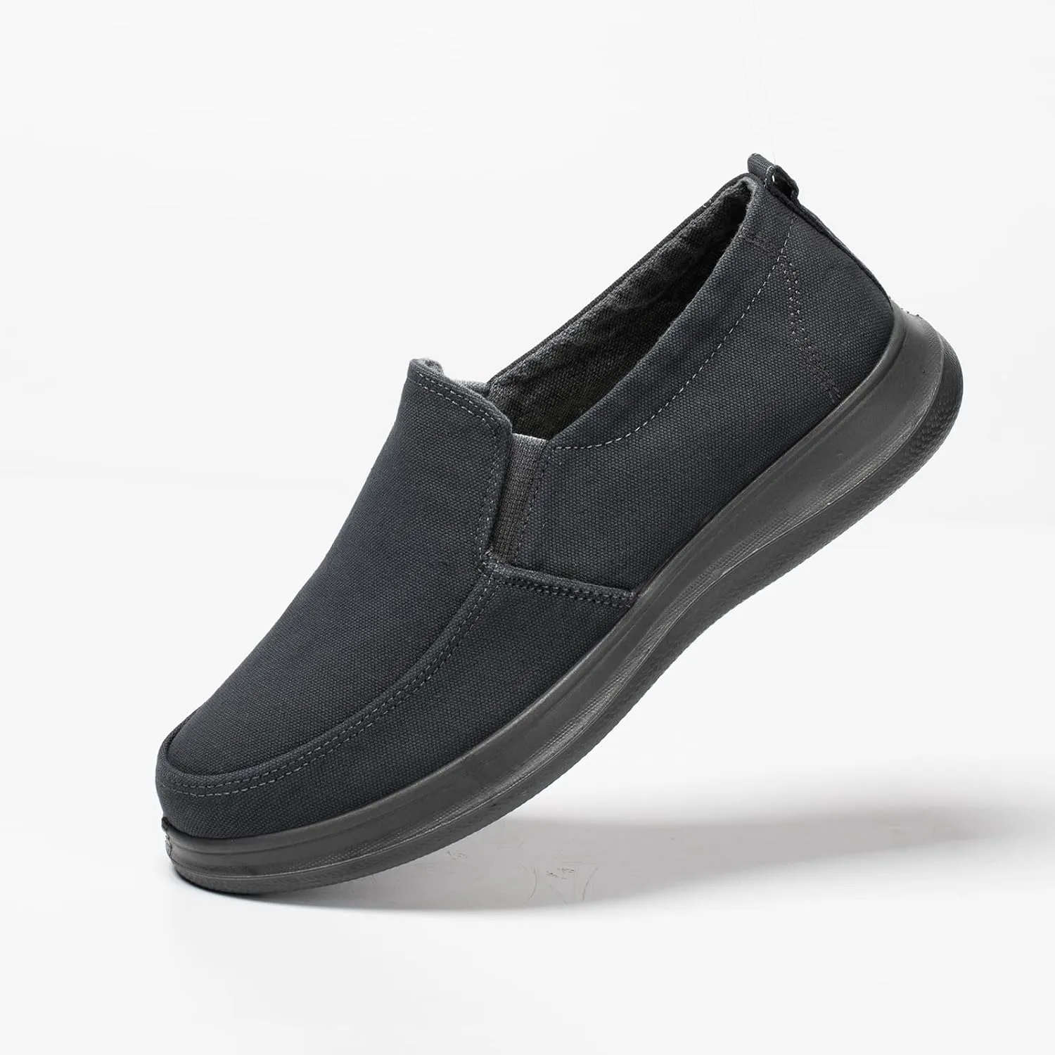 Men-Slip on Walking Loafers Casual Shoes-Wide Width Comfortable-Washed Demin Shoes -Breathable Memory Foam Midsole-Indoor & Outdoor Lightweight Design
