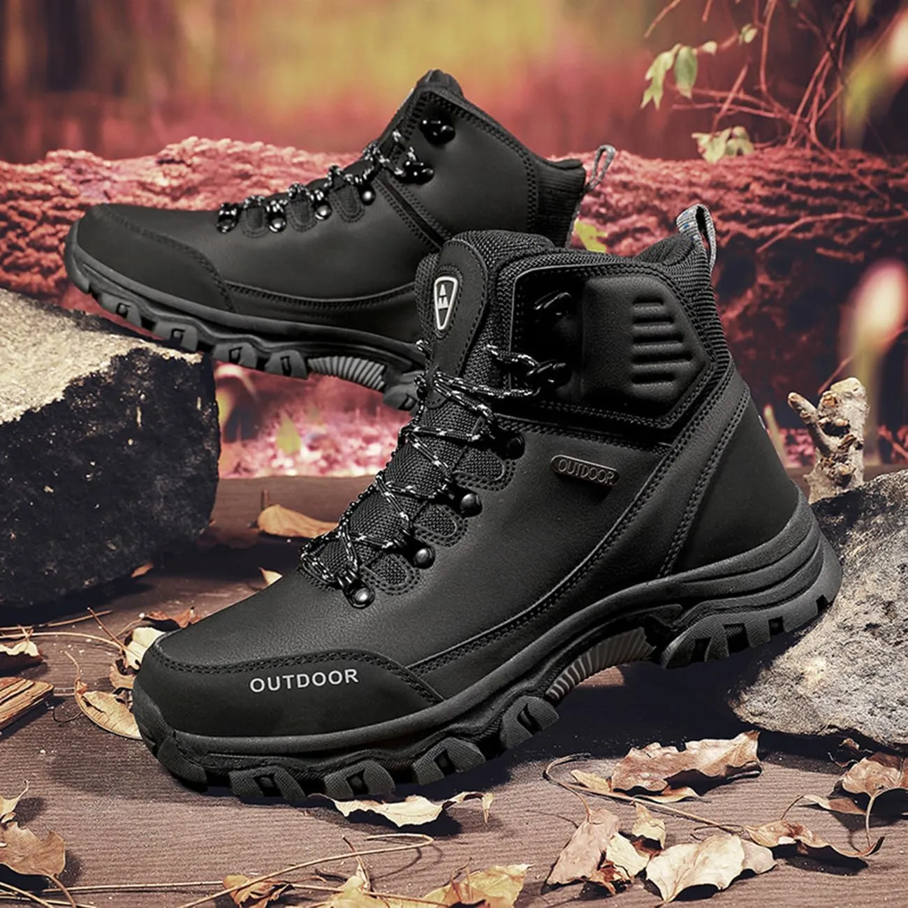 Men's Breathable Hiking Shoes Lightweight Waterproof Outdoor Boots for Trekking, Backpacking & Work Wear