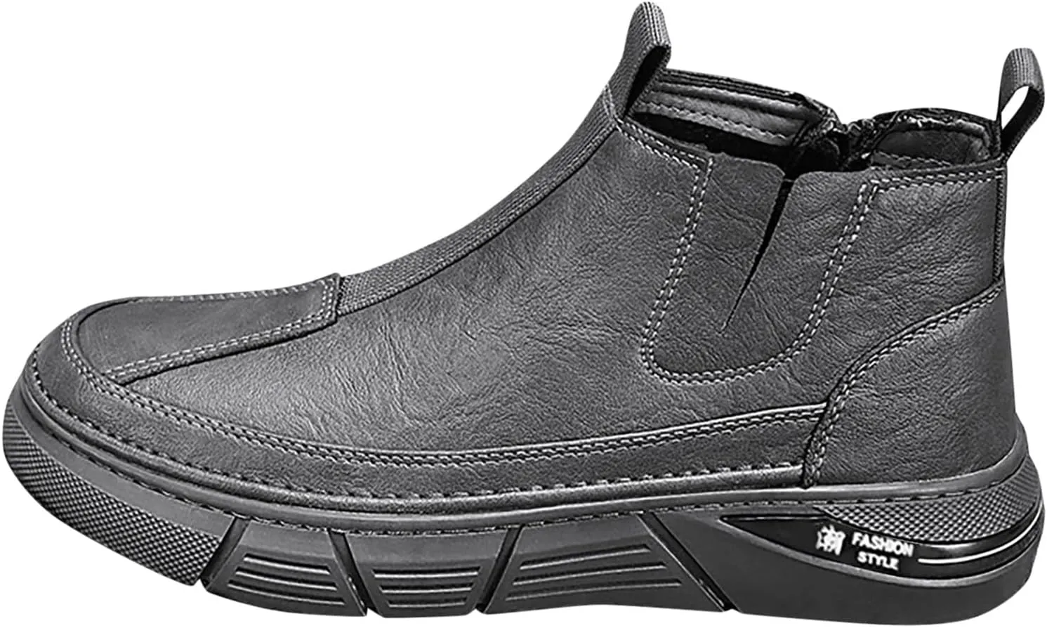 Mens Casual Leather Shoes Men Water Proof Non Slip Breathable Comfortable Side Zipper Leisure Sport Ankle Boots