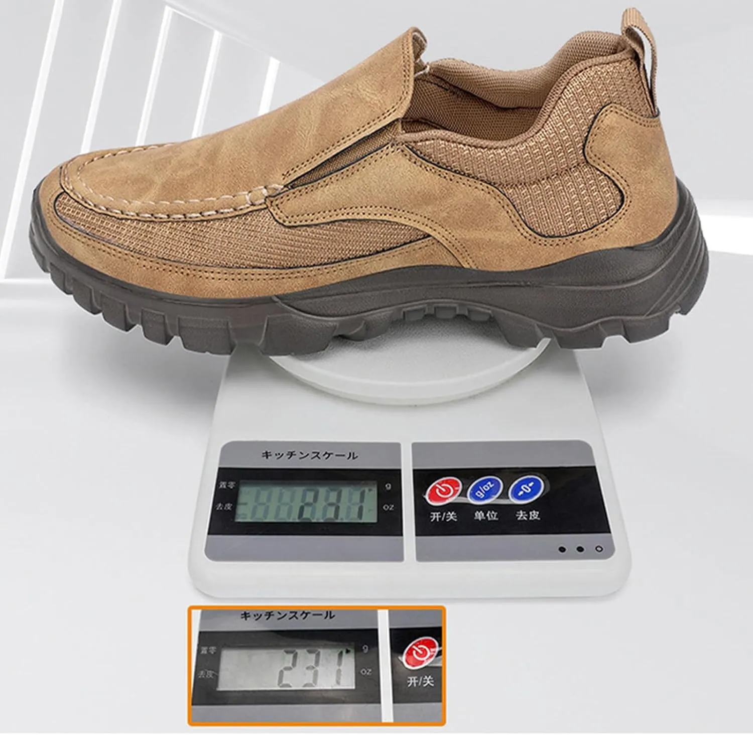 Men's Casual Slip-On Platform Loafers Comfortable Round Toe with Arch Support Lightweight Anti-Slip Lug Sole Fashion Sneakers Suitable for Walking, Working, Driving, Etc.