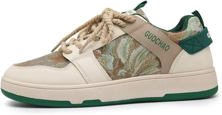 Men's Chunky Platform Sneakers Mens Casual Shoes Fashion Sneakers Breathable Comfort Walking Classic Lace-Up Low Top Casual Wear Shoes for Male
