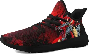 Men's Dragon Sneakers – Lightweight Running Shoes Punk Rock Streetwear Sneaker Breathable Athletic Gym Casual Walking Shoes