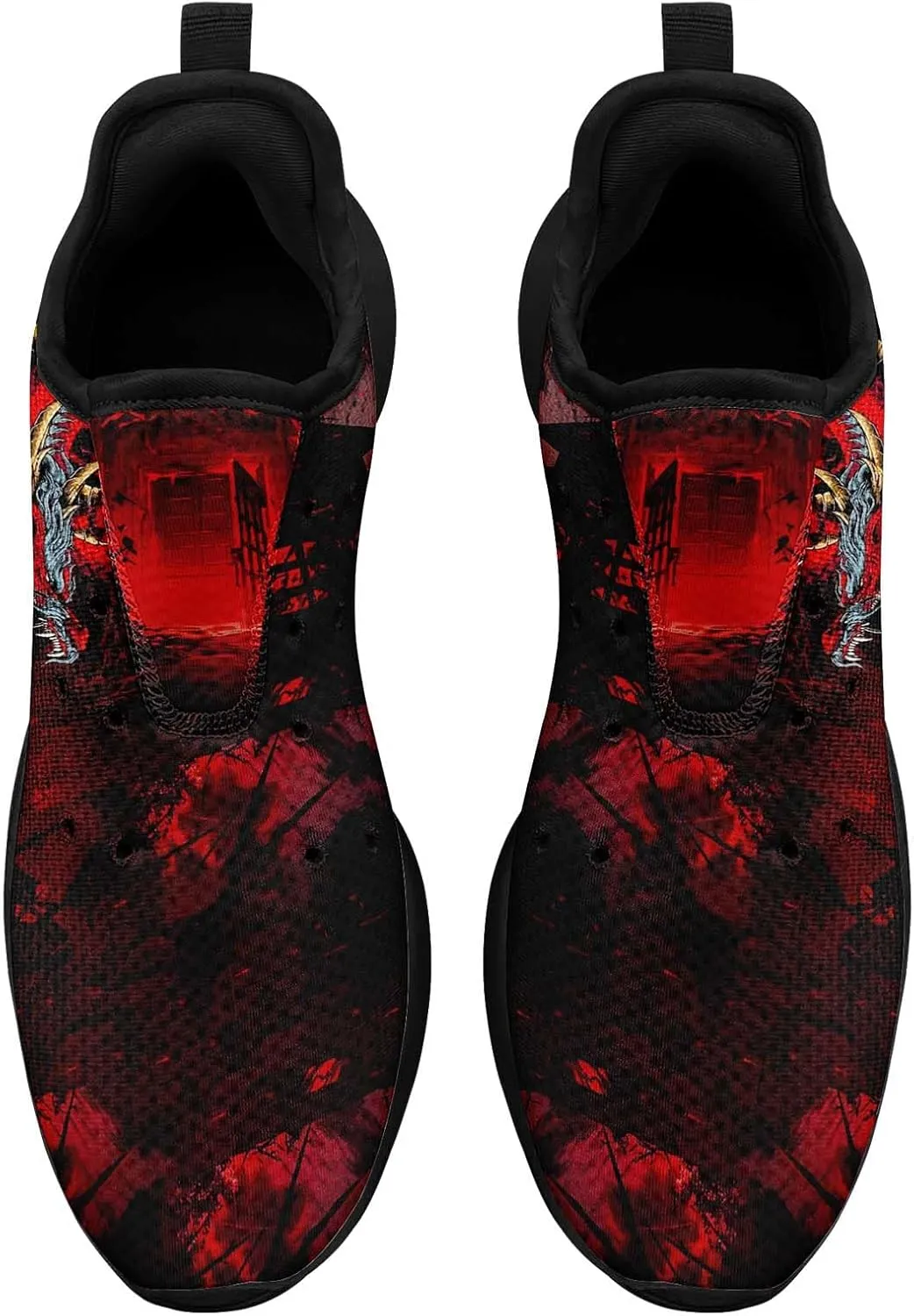 Men's Dragon Sneakers – Lightweight Running Shoes Punk Rock Streetwear Sneaker Breathable Athletic Gym Casual Walking Shoes