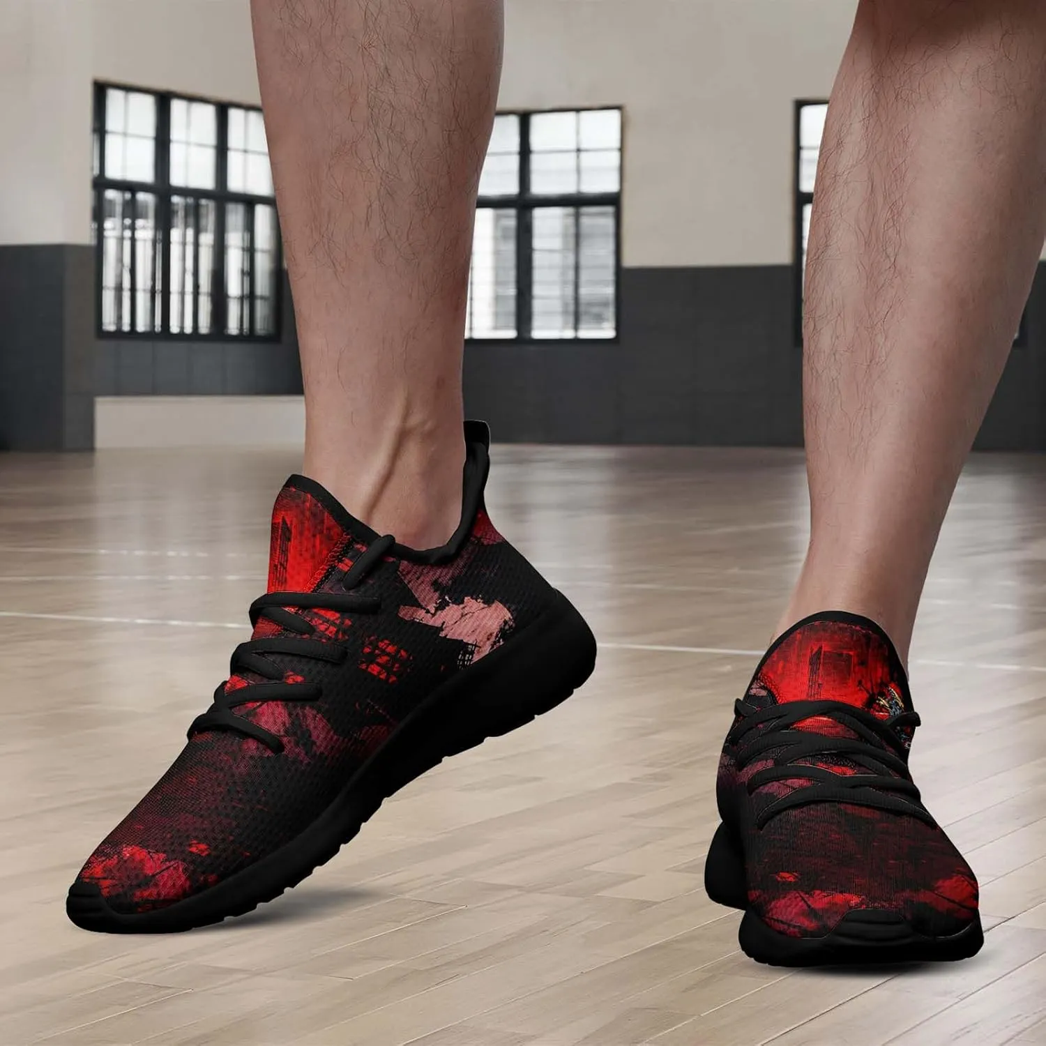 Men's Dragon Sneakers – Lightweight Running Shoes Punk Rock Streetwear Sneaker Breathable Athletic Gym Casual Walking Shoes