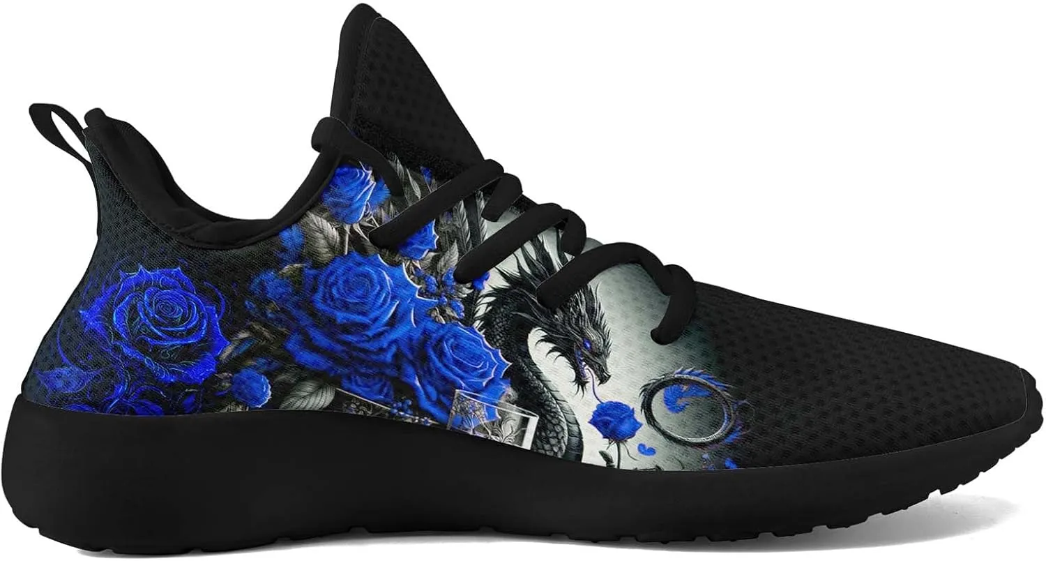 Men's Dragon Sneakers – Lightweight Running Shoes Punk Rock Streetwear Sneaker Breathable Athletic Gym Casual Walking Shoes
