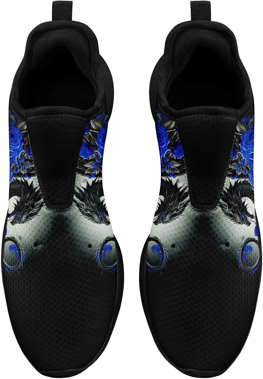 Men's Dragon Sneakers – Lightweight Running Shoes Punk Rock Streetwear Sneaker Breathable Athletic Gym Casual Walking Shoes